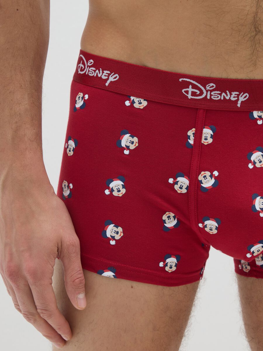 Red stretch cotton boxer with Disney prints in regular fit_3