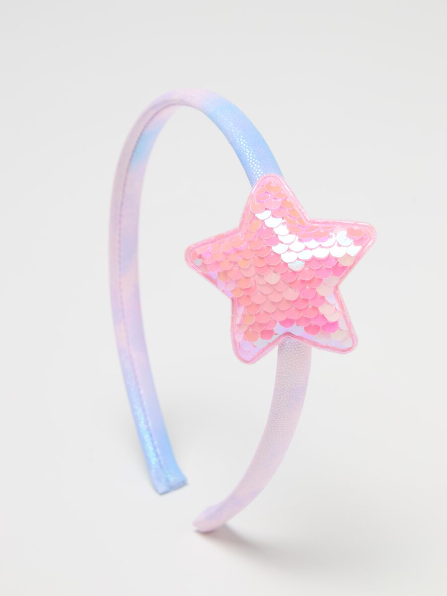 Rainbow Alice band with sequinned star_1