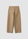 The Iconic Pants beige stretch cotton-blend barrel-fit trousers_6