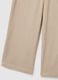 Beige Wide Leg Velvet Trousers_5