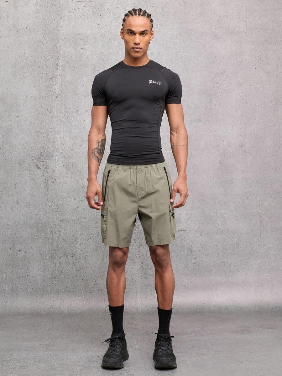 Kombat Active Cargo Shorts Military Green_1