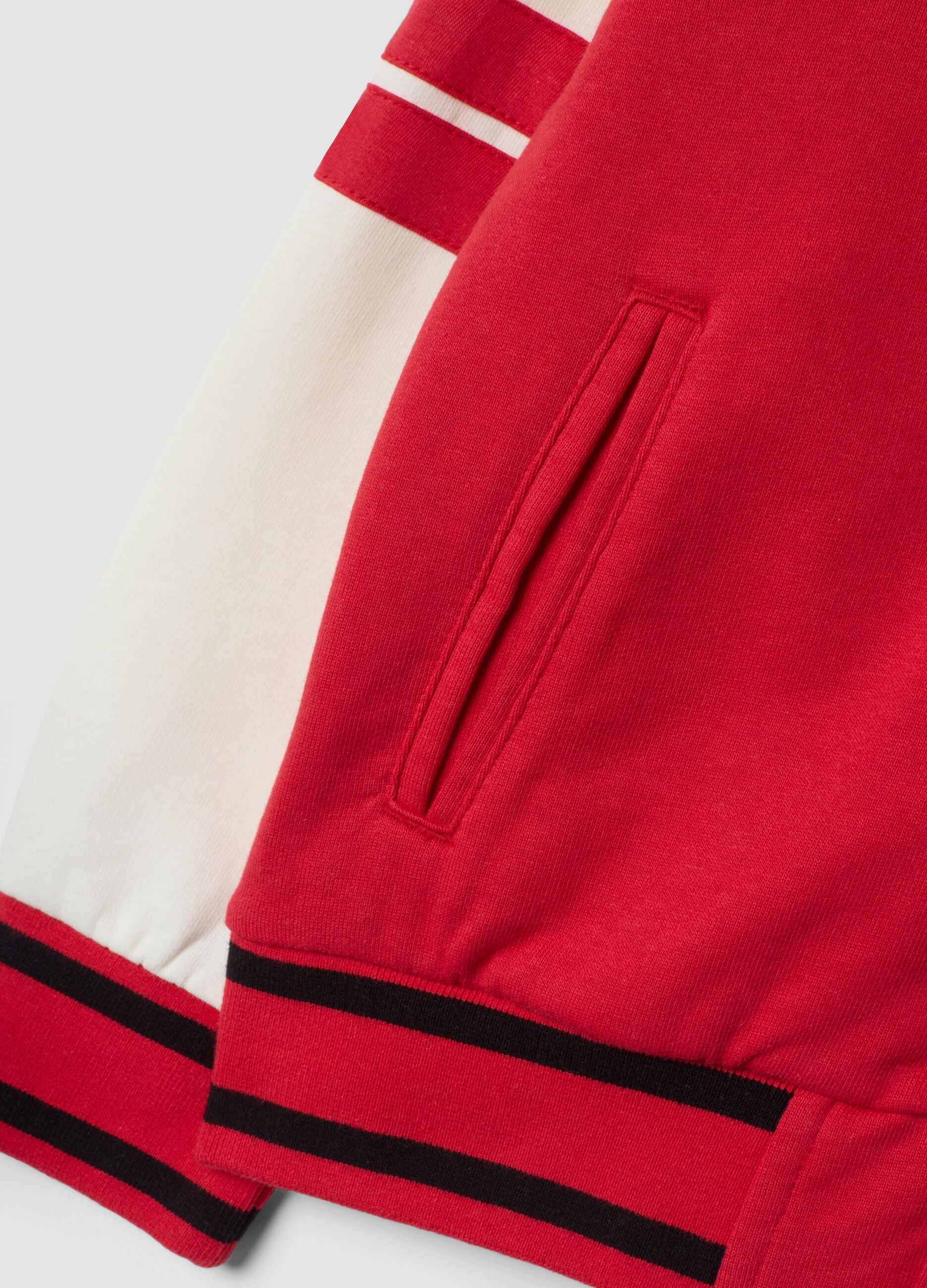 White 100% cotton oversized Chicago Bulls print sweatshirt