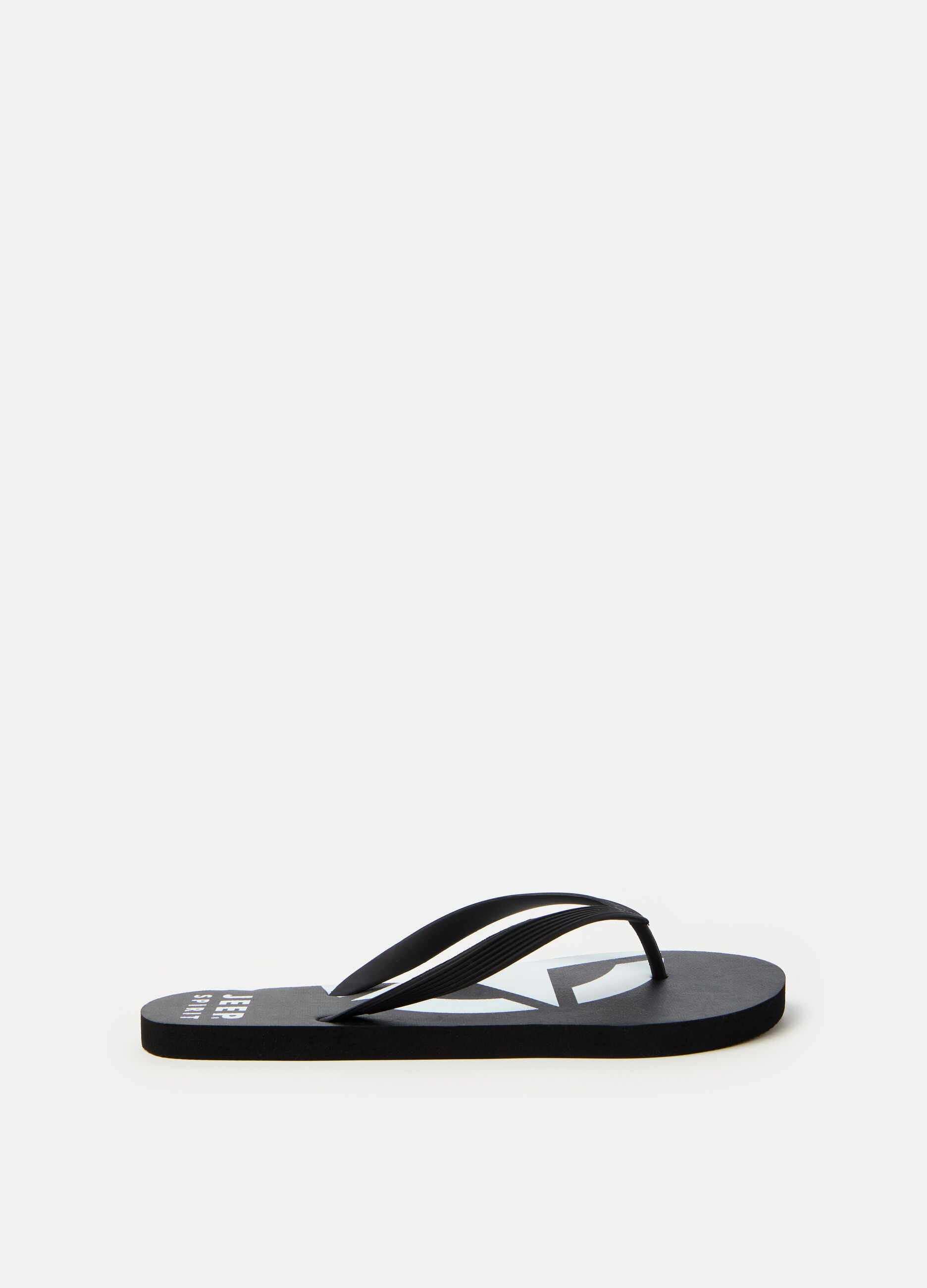 Thong sandals with Jeep Spirit print