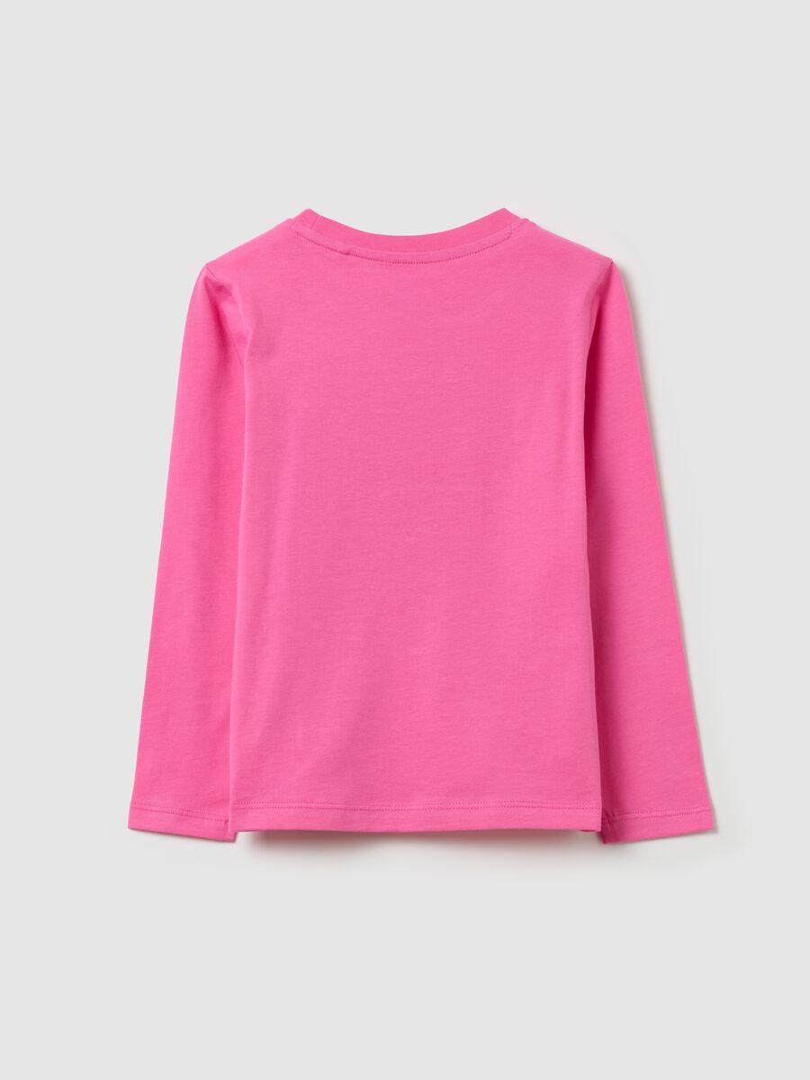 Long-sleeved T-shirt with glitter print_1