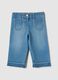 Girl's regular fit blue cotton blend trousers_0