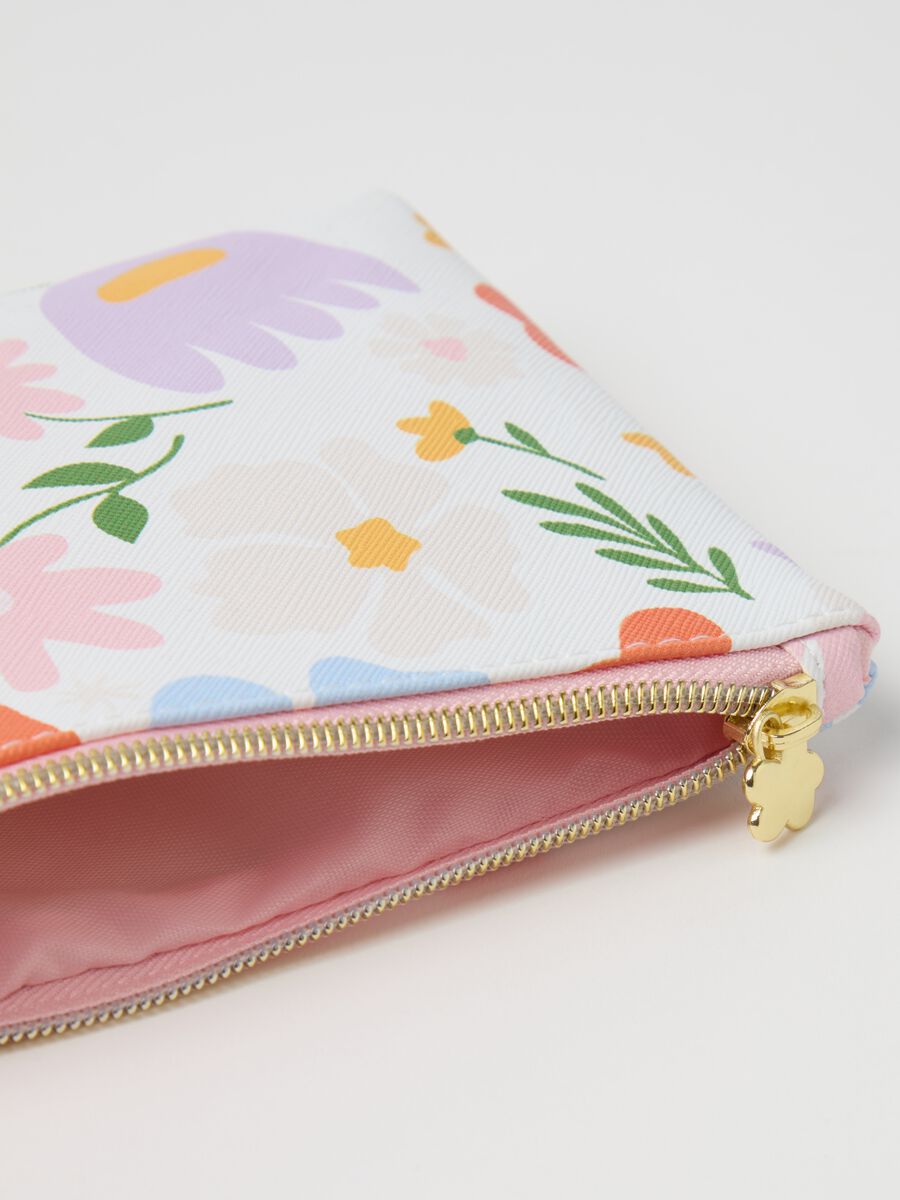 Flat pencil case with floral print_2