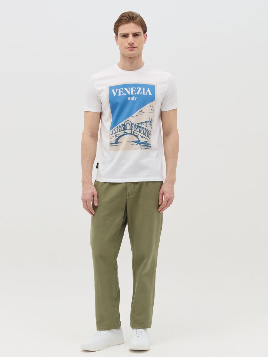 Cotton T-shirt with "Venezia Italy" print_1