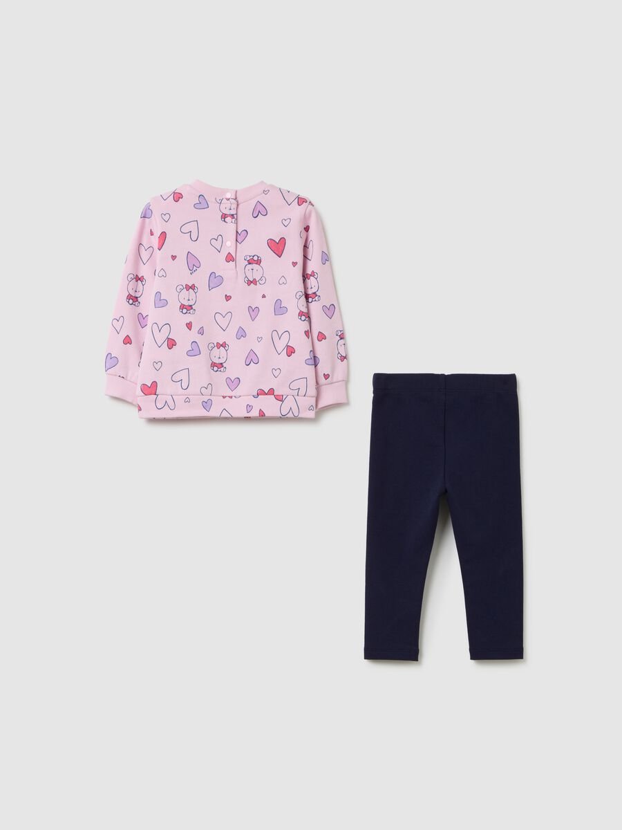 Girls' set in pure pink cotton regular fit_1