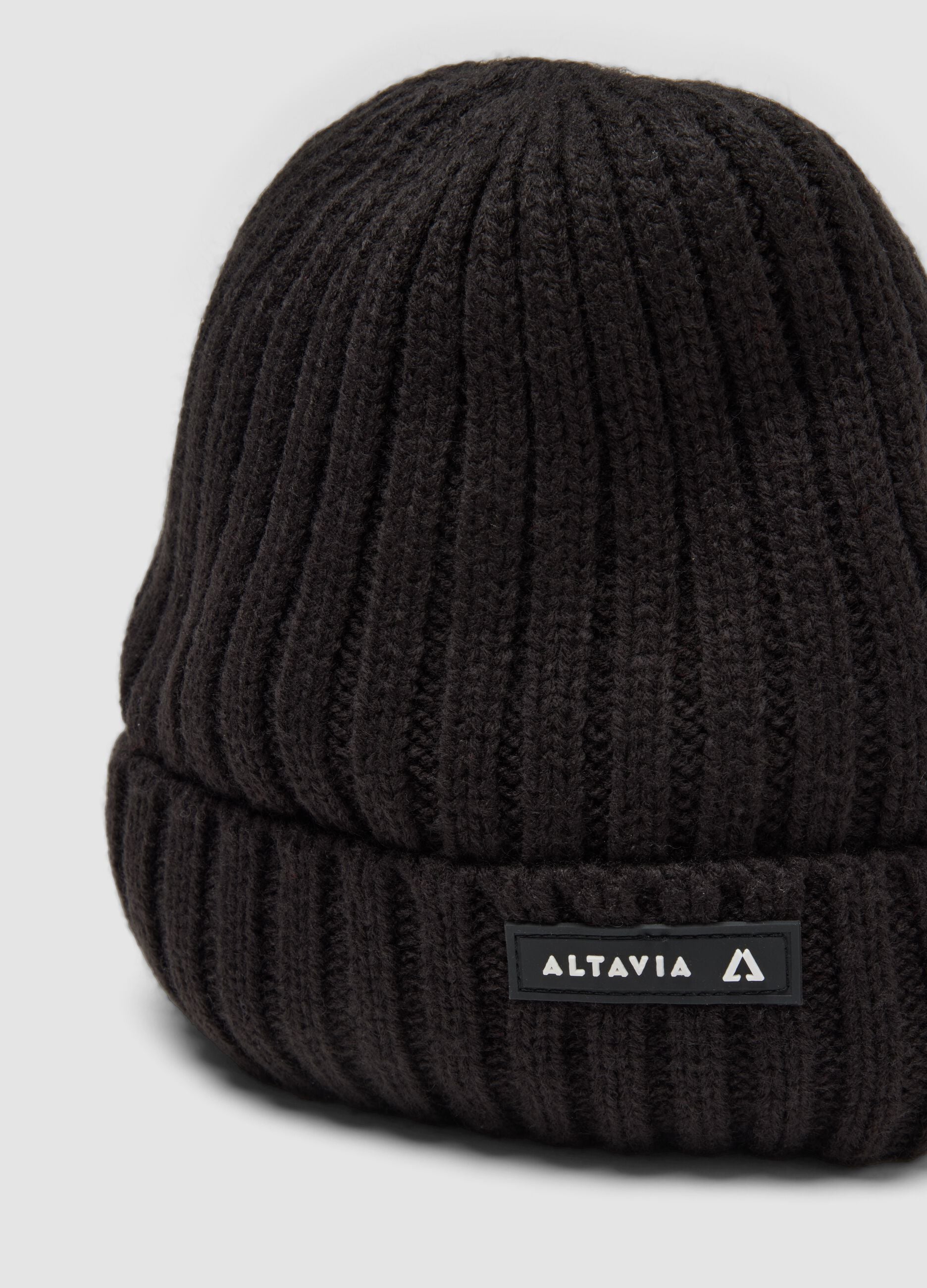 Rib-knit beanie with turn-up cuff ALTAVIA WITH DEBORAH COMPAGNONI