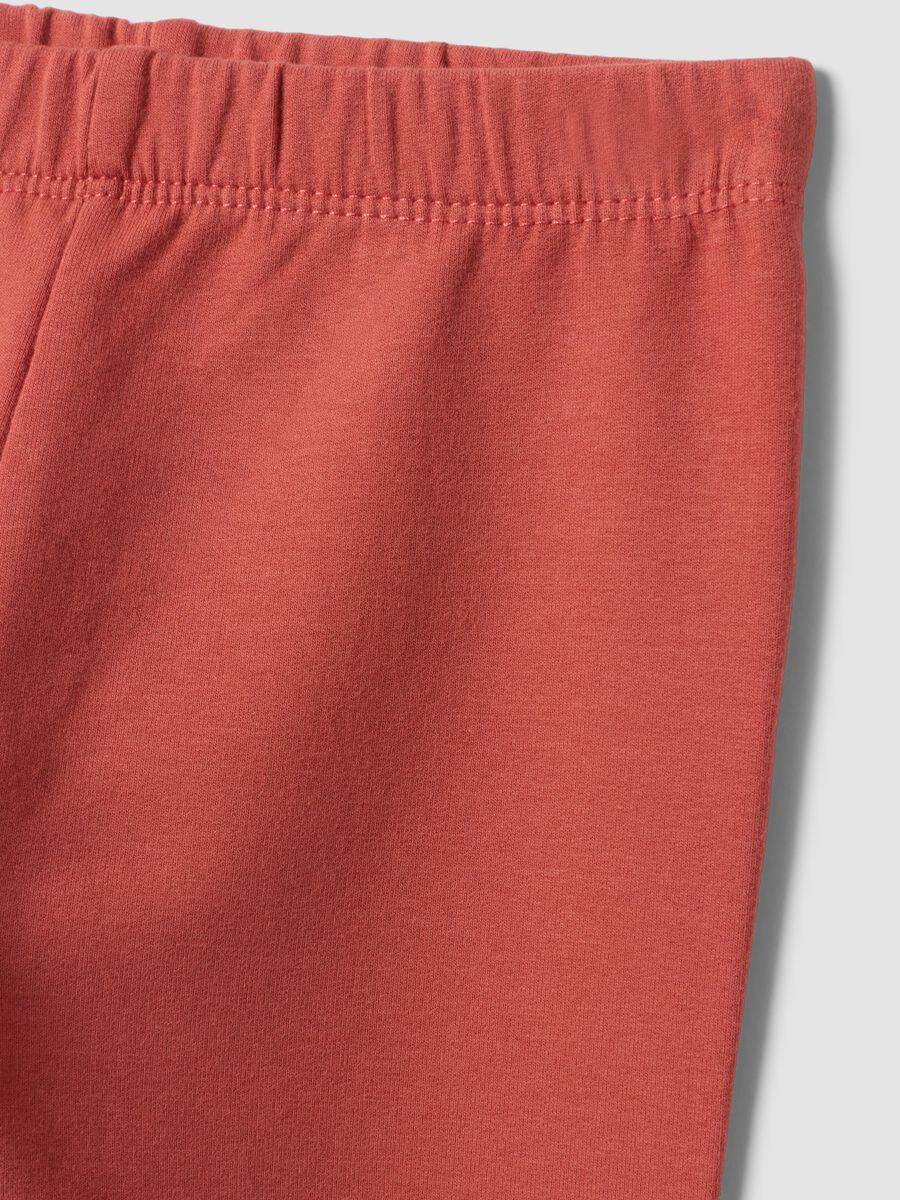 Leggings rossi in cotone organico elasticizzato regular fit_2
