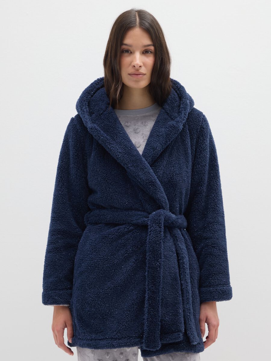 Vestaglia in coral fleece blu_2