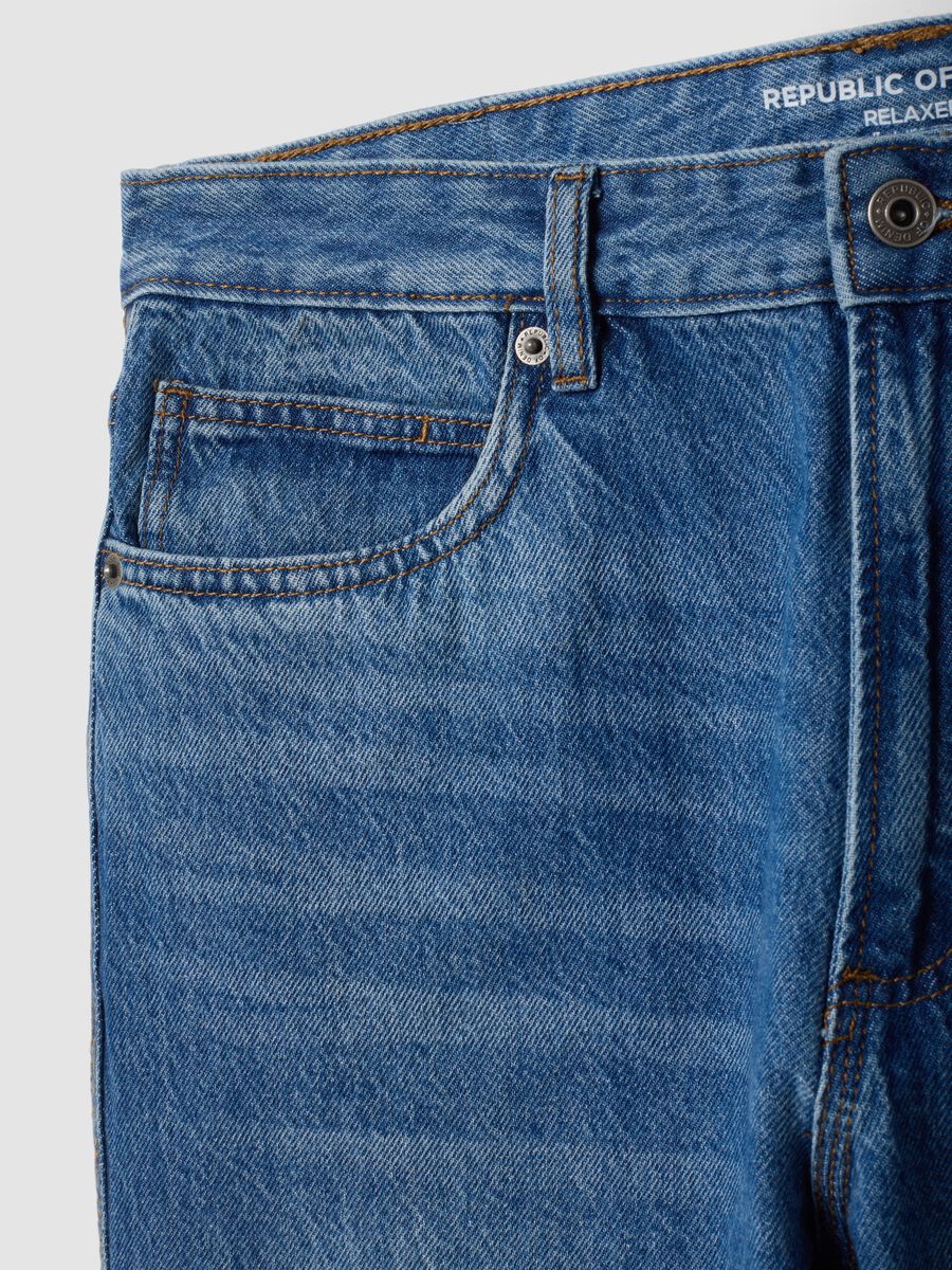 Pure cotton denim jeans, relaxed fit_1
