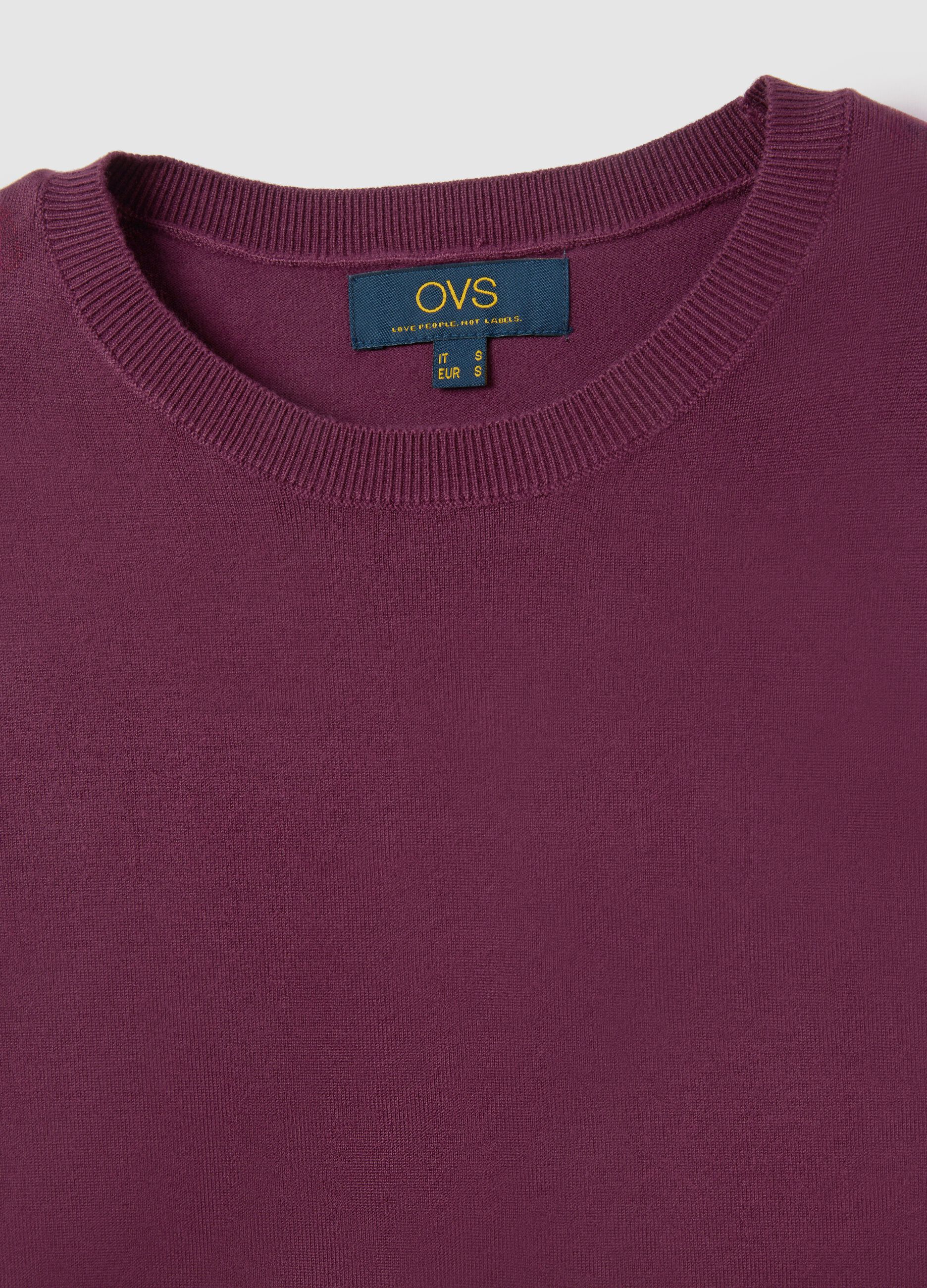 Purple Crew Neck Pullover