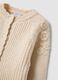 Beige knit crew-neck cardigan_2
