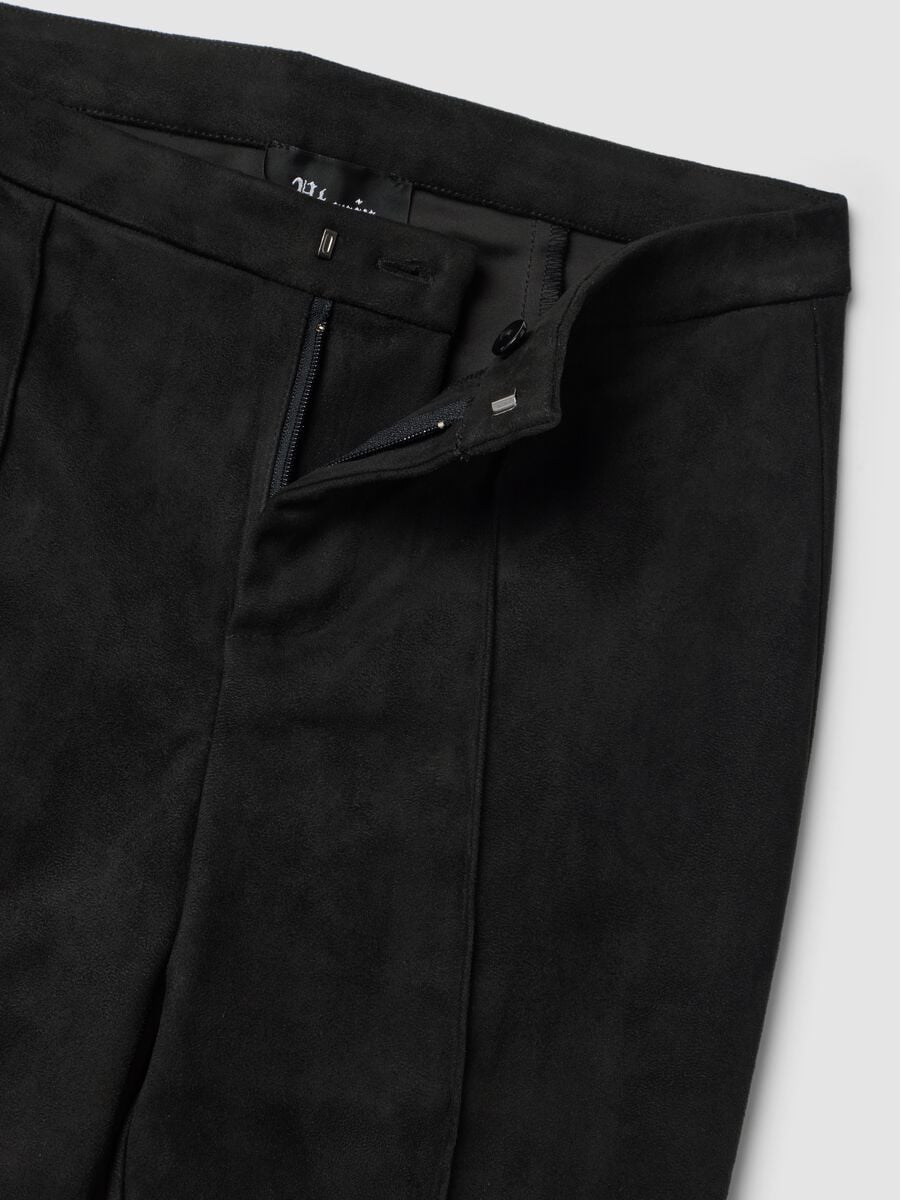Faux Suede Formal Slim Pants_2