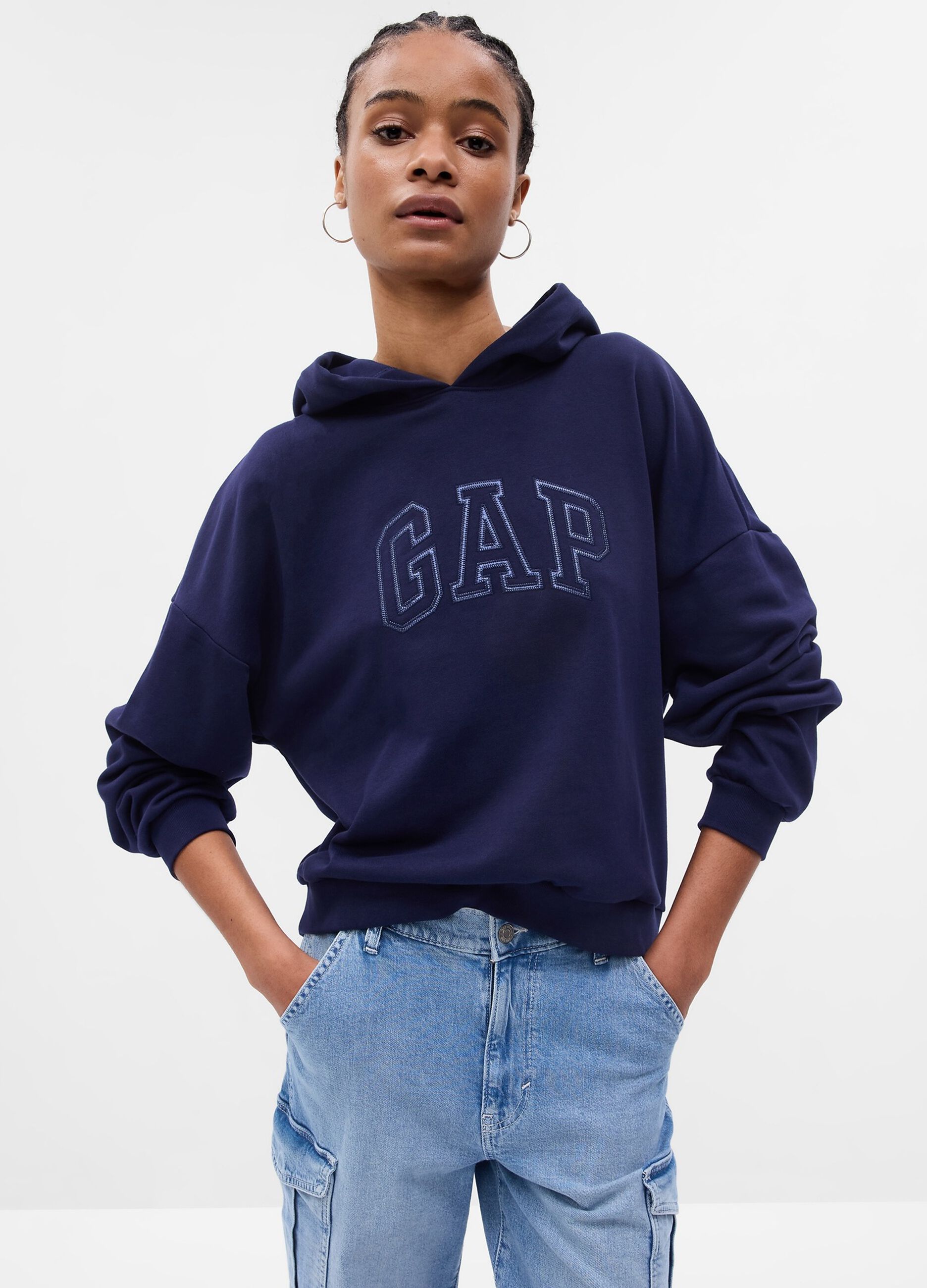 Ovs Felpa oversize ricamo logo con dettagli lurex