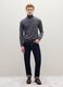 Grey high-neck sweater in pure merino wool regular fit_1