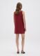 Red viscose blend women's dress_2