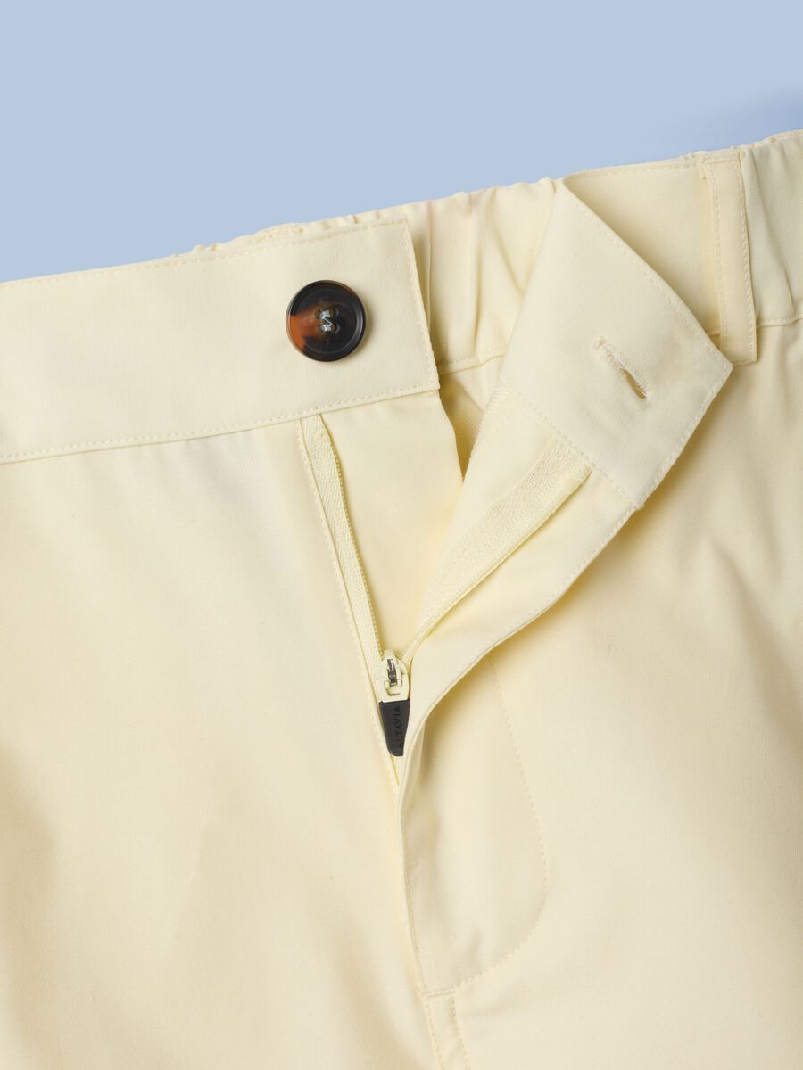 Shorts cargo ALTAVIA SAILING gialli in puro cotone con vita elasticizzata_6