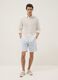 Light blue stretch cotton chino shorts_0