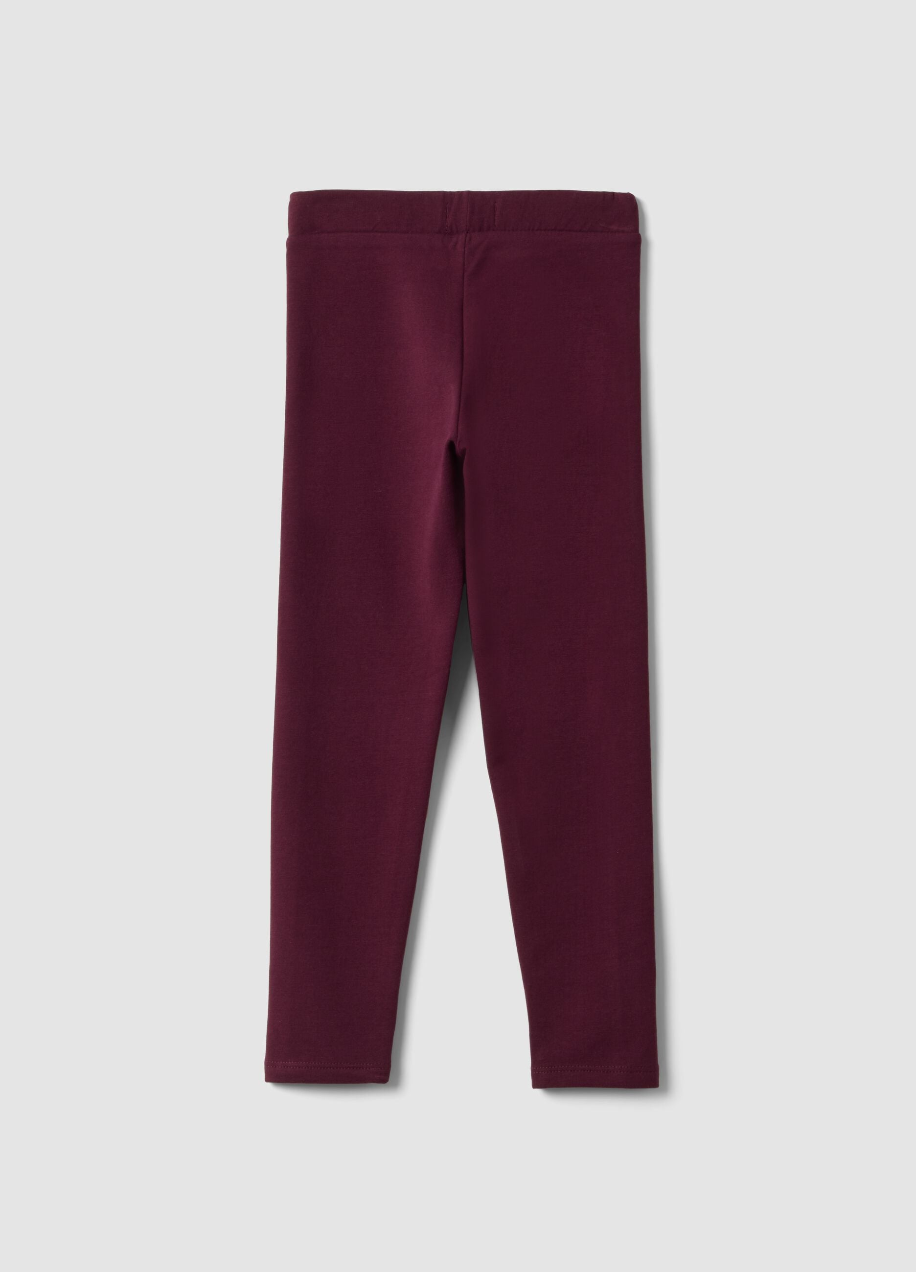 Purple skinny-fit leggings in stretch organic cotton