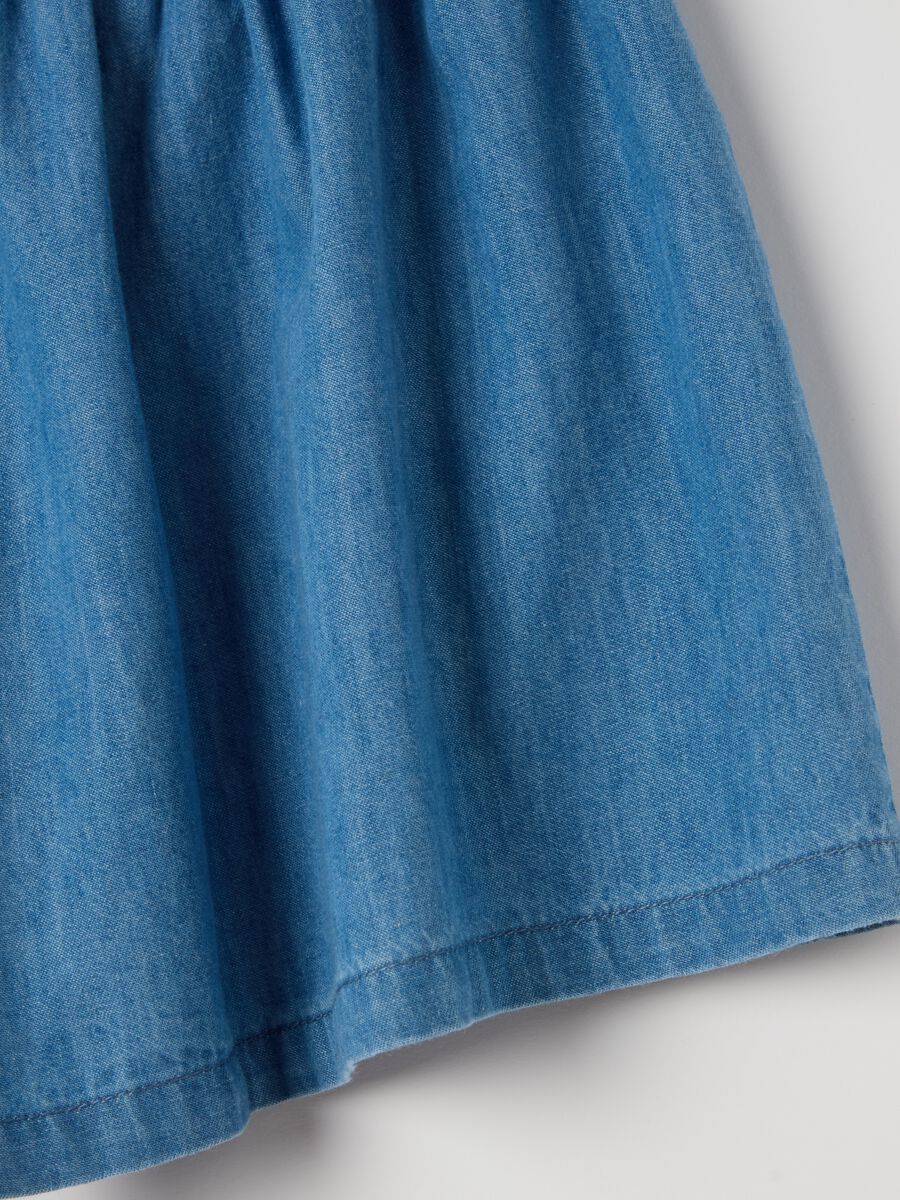 Shorts in denim con vita elasticata _3