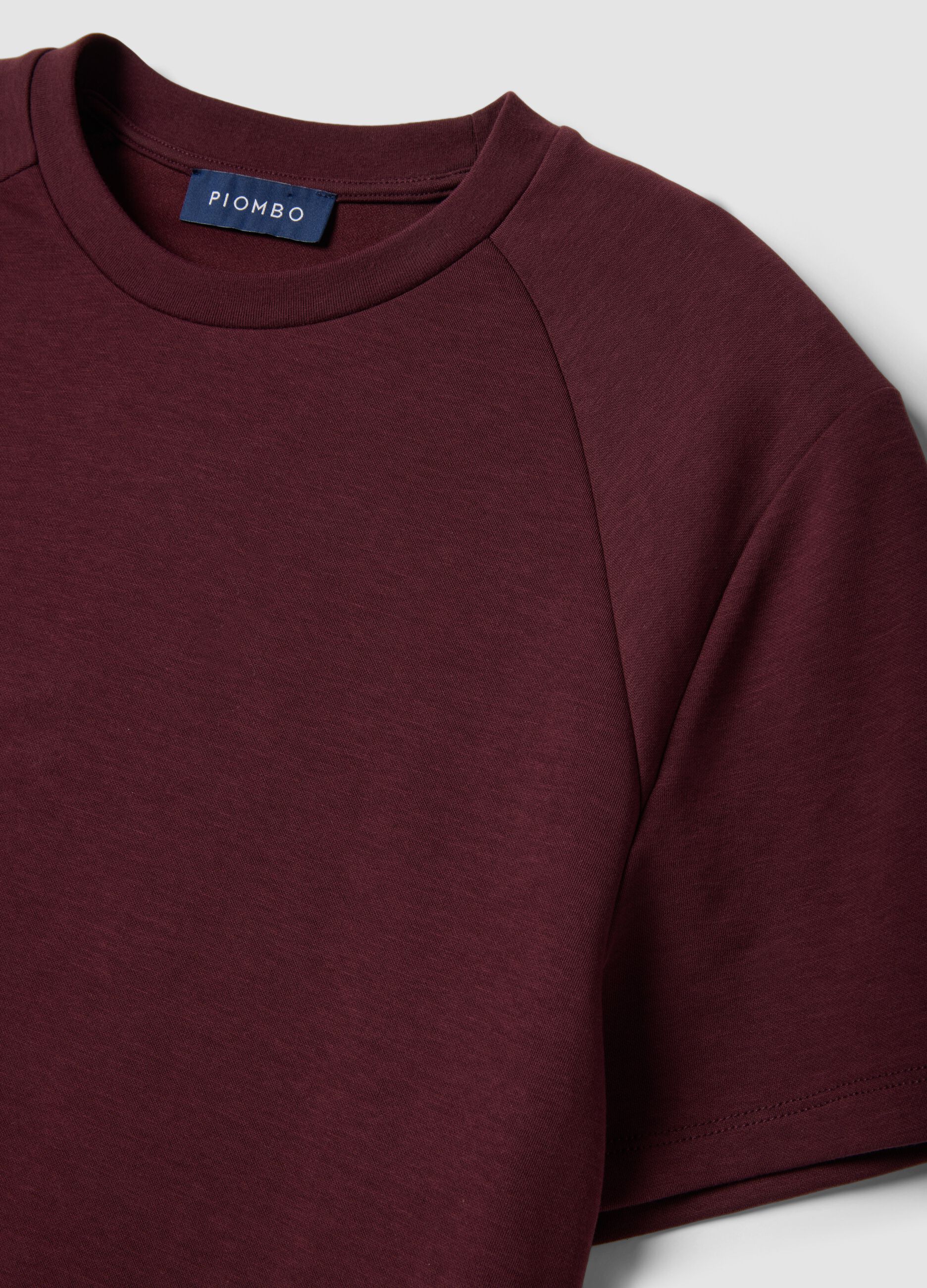 T-shirt rossa in misto cotone traspirante e ad asciugatura rapida