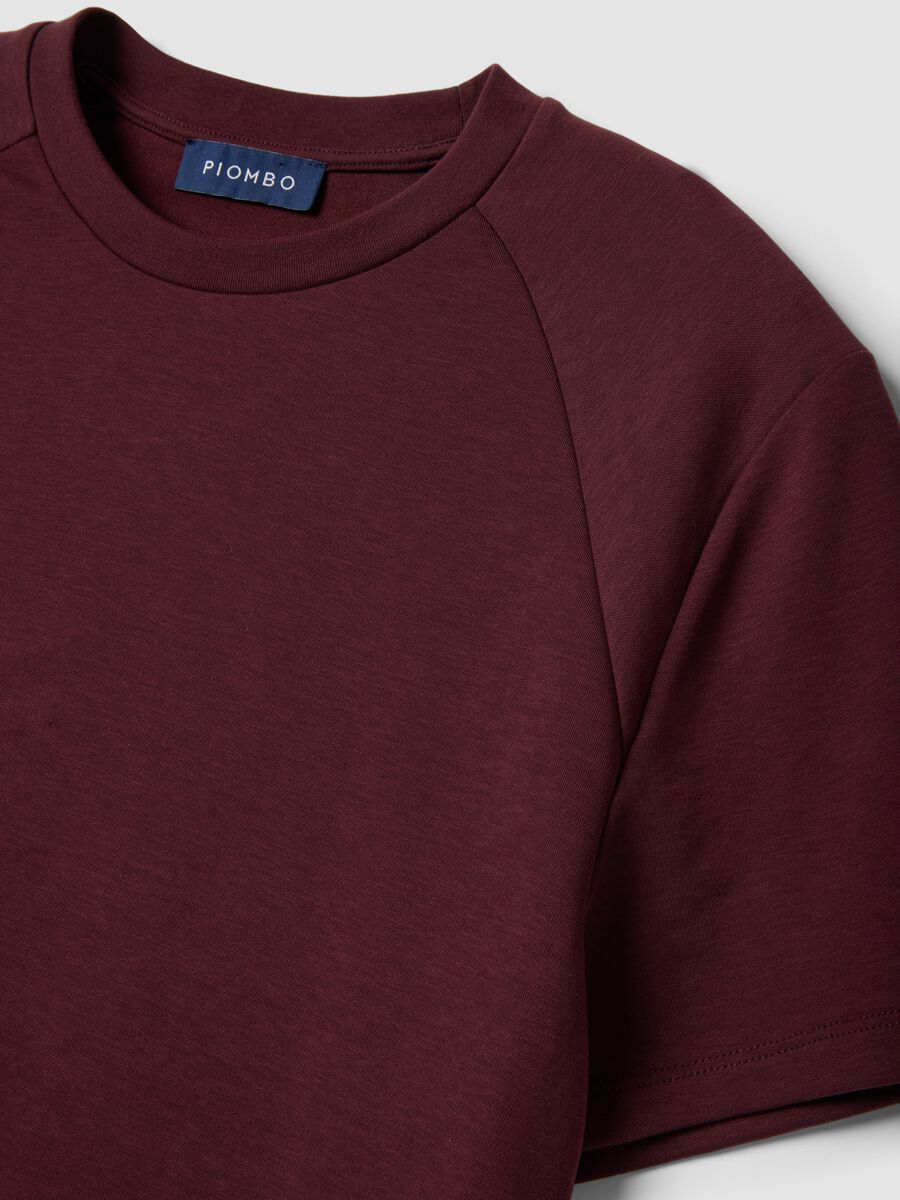 T-shirt rossa in misto cotone traspirante e ad asciugatura rapida_5