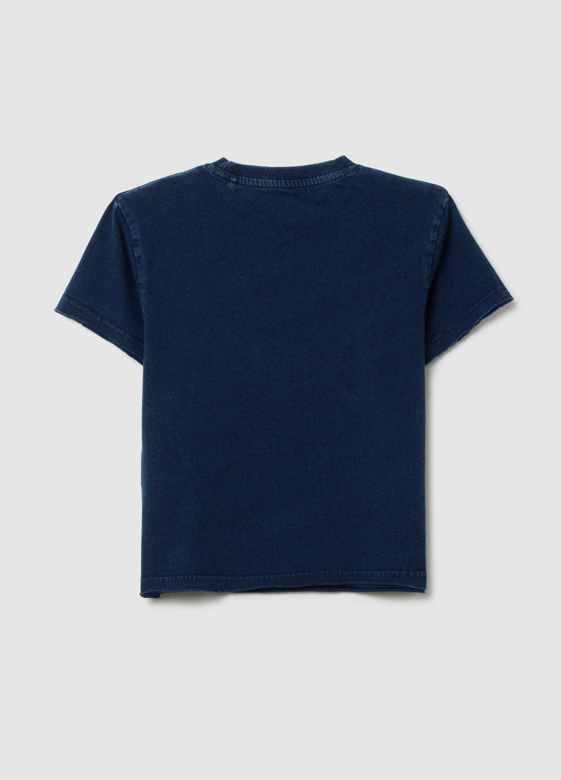 Children's blue pure cotton T-shirt regular fit