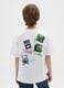 White children's Minecraft t-shirt in pure cotton regular fit_1
