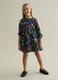 Velvet dress with floral pattern_0