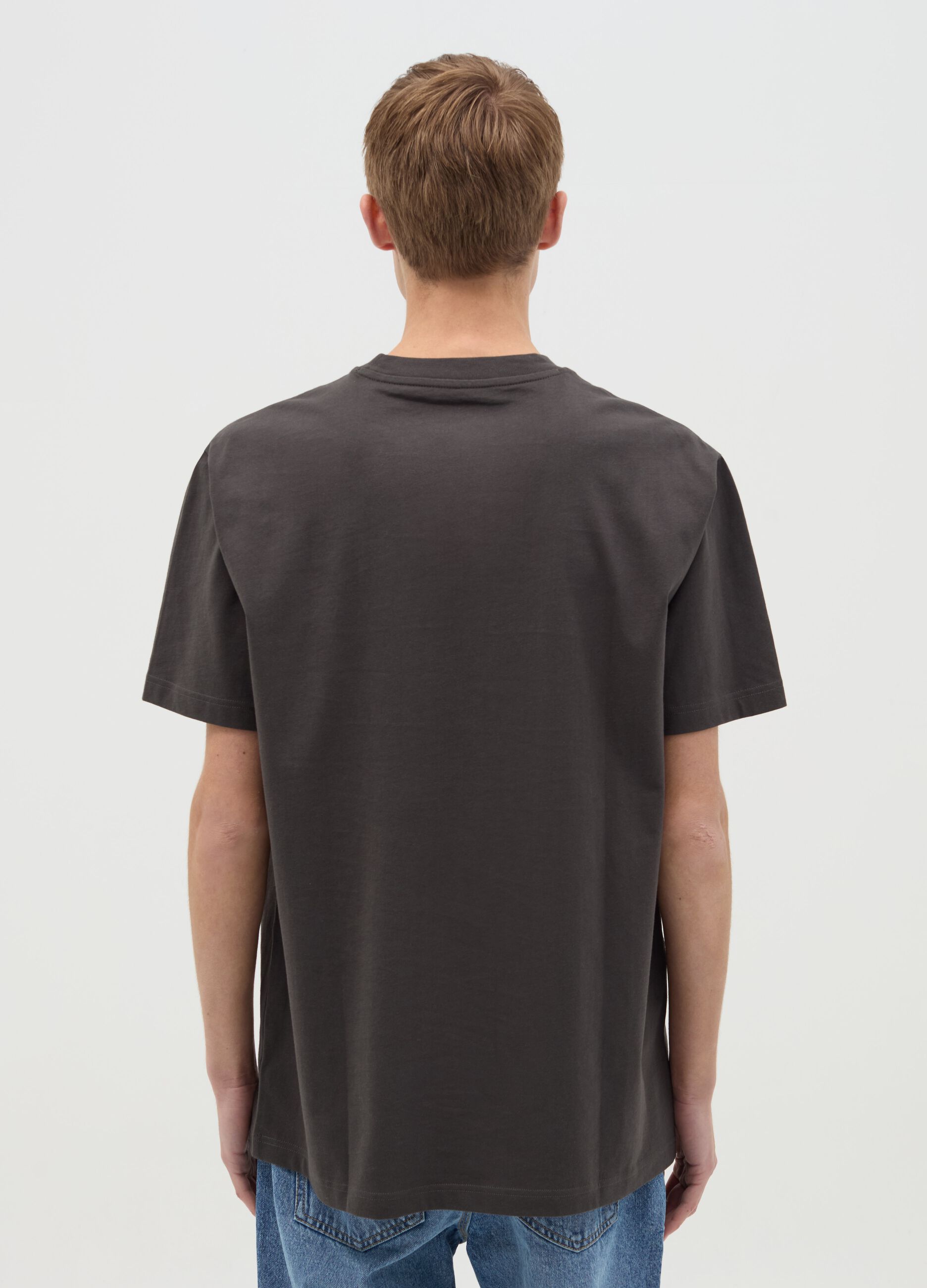 Cotton T-shirt with Tupac print
