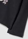 T-shirt nera in cotone elasticizzato con stampa Hello Kitty per bambina_3