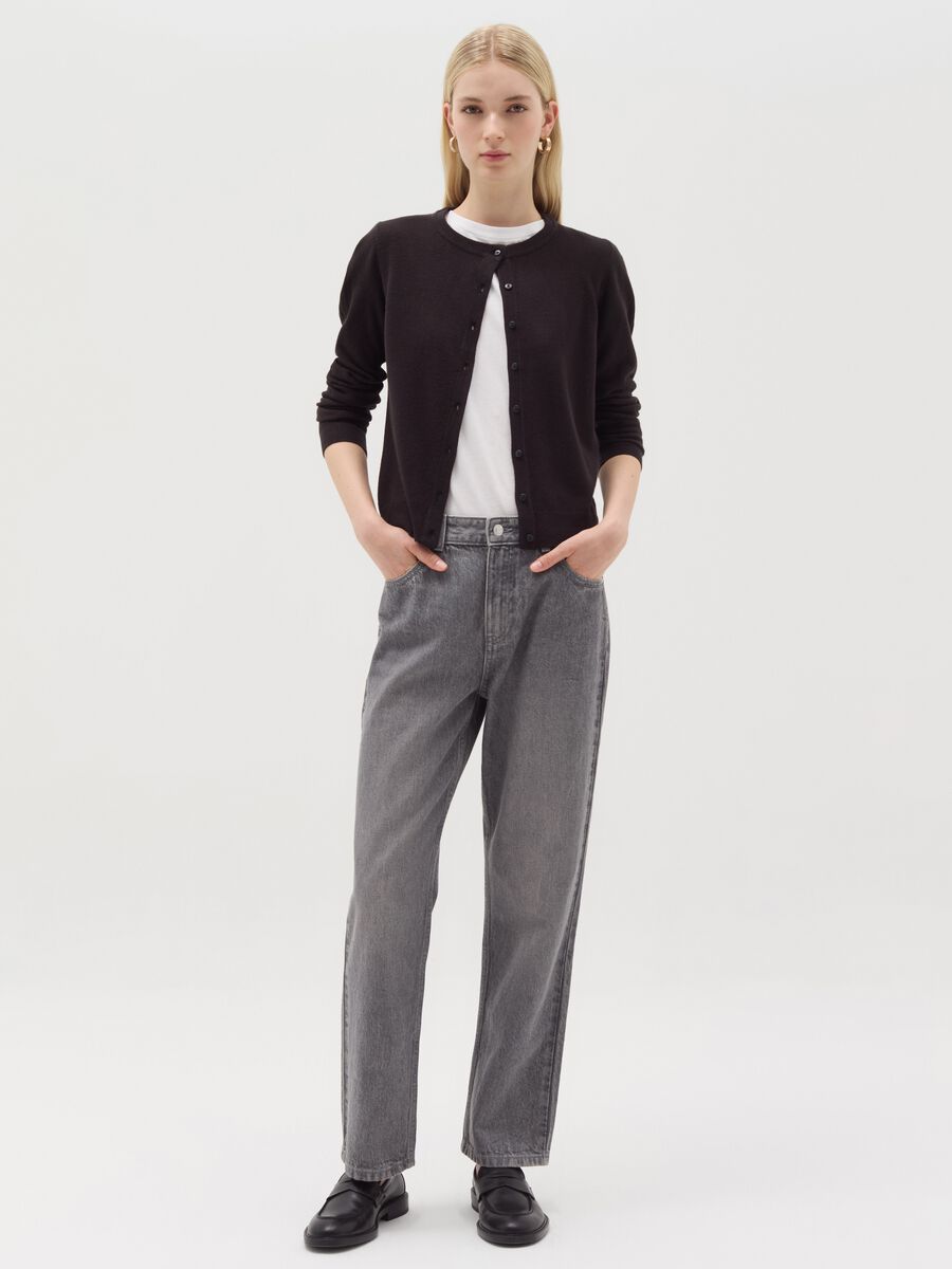 Cardigan with round neckline_1
