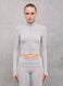 Crop Jersey Full-zip Grey Mélange_2