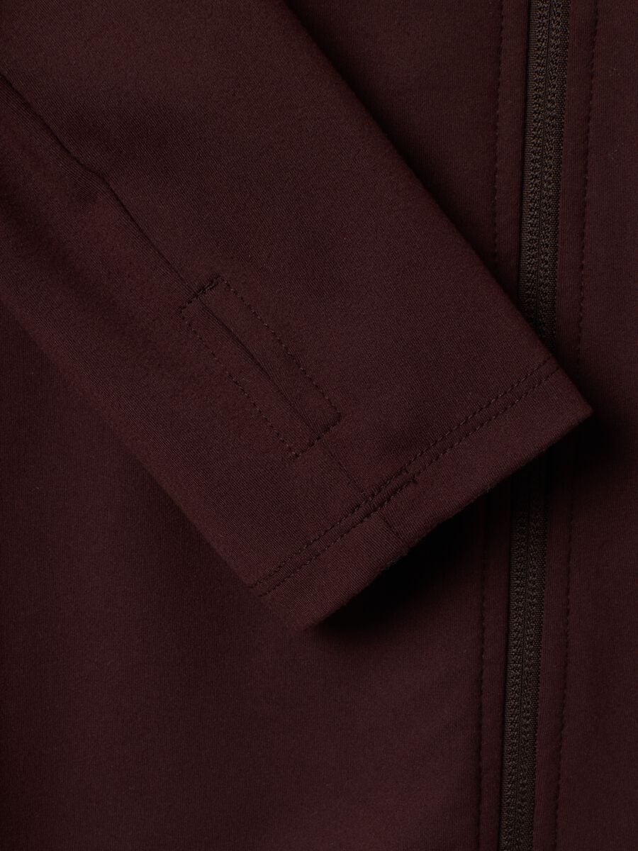 Brown fitted full-zip jacket in stretch fabric ALTAVIA STUDIO_9