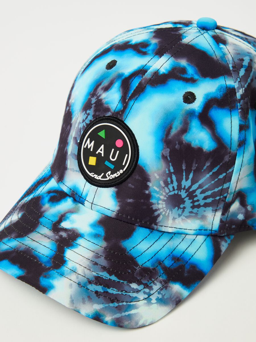 Tie-dye baseball cap with patch with logo_1