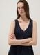 Blue linen-viscose blend midi dress with V-neck and regular fit_2