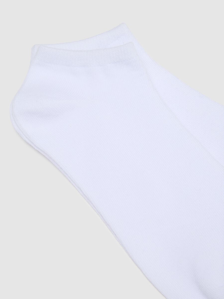 Women's Short White Cotton Stretch Socks Set_2