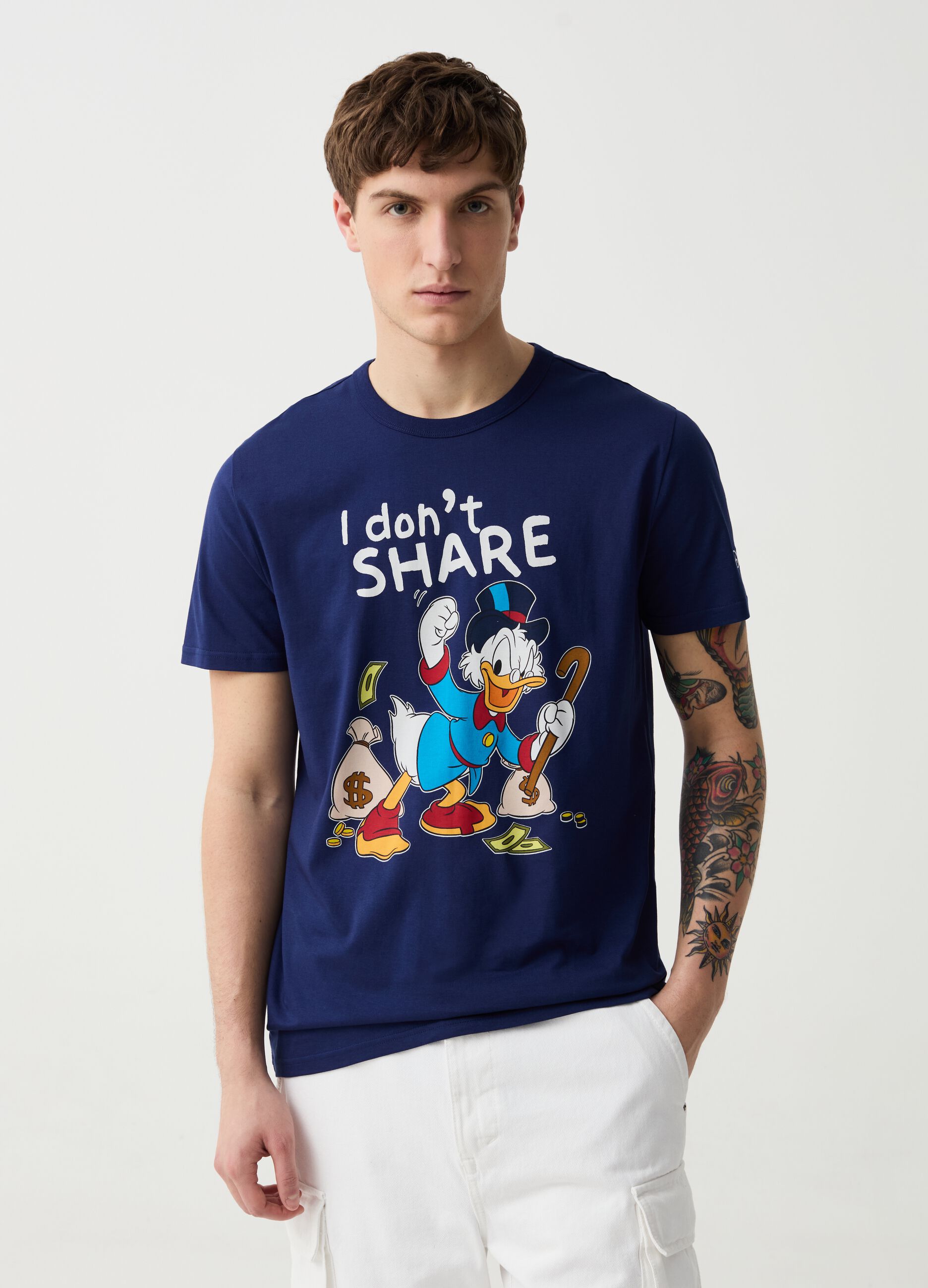 Cotton T-shirt with Scrooge McDuck print