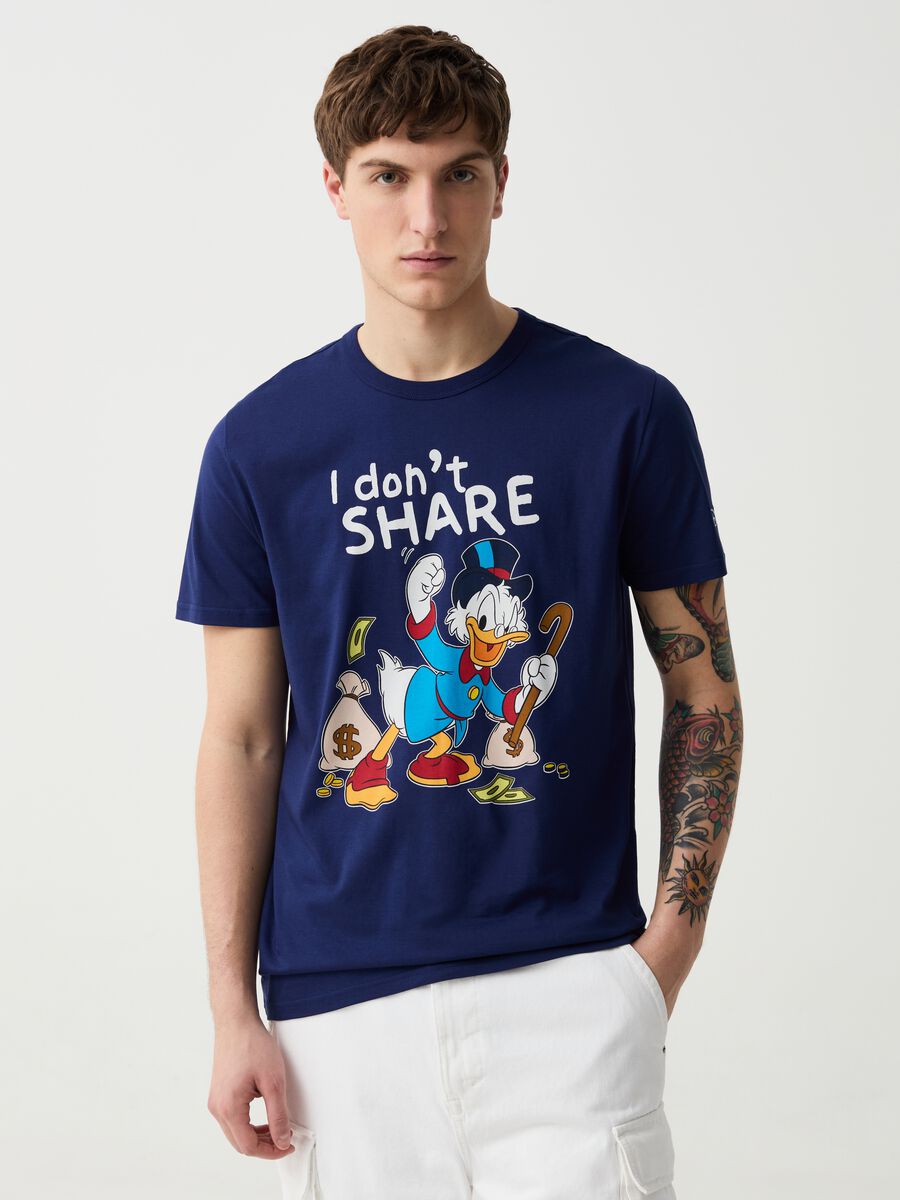 Cotton T-shirt with Scrooge McDuck print_0