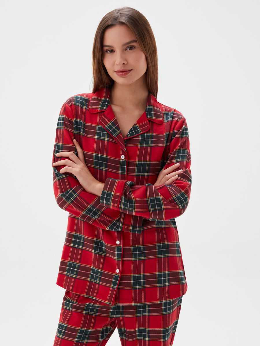 Pigiama in flanella fantasia tartan_1