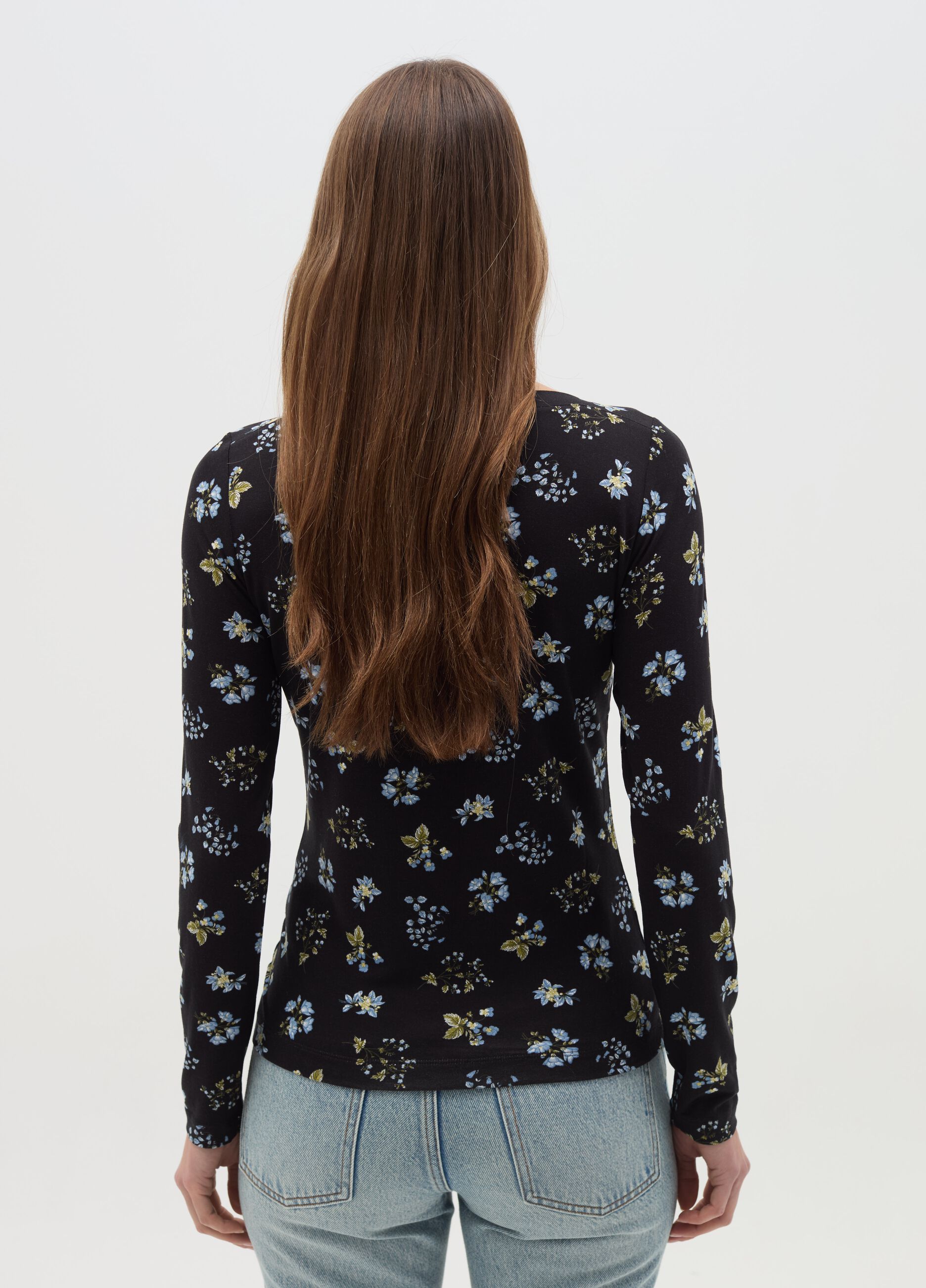 T-shirt a maniche lunghe con stampa
