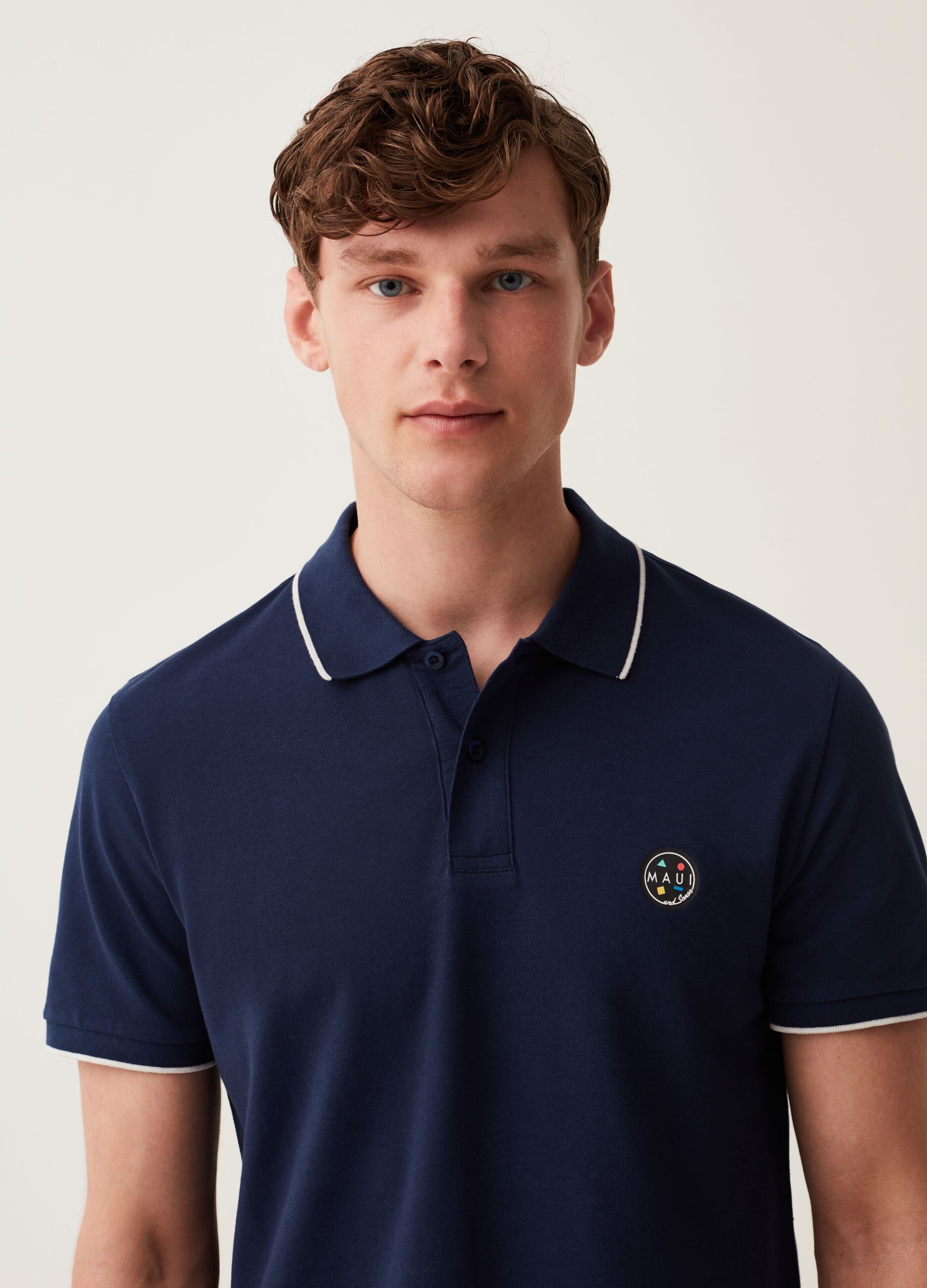 Ovs Polo in piquet con stampa Maui and Sons