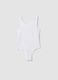 Girls&rsquo; white fitted stretch-cotton bodysuit_4