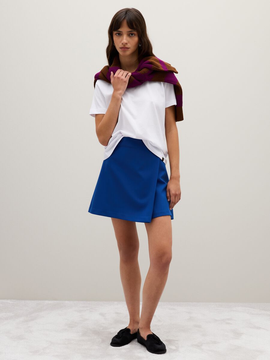 T-shirt in puro cotone bianca regular fit_1
