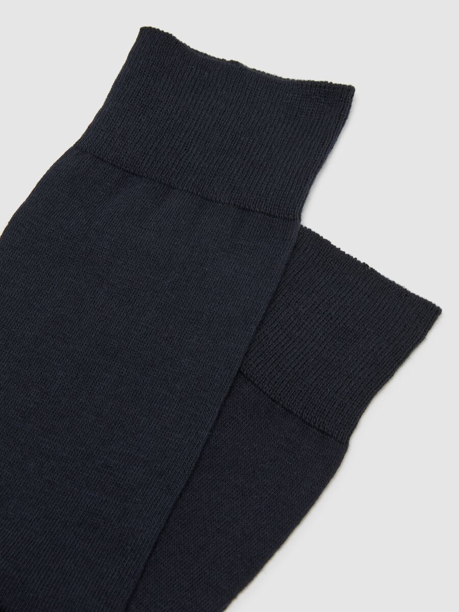 Twin-pack blue cotton blend socks_2