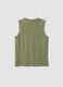 Green pure cotton oversized vest top_1