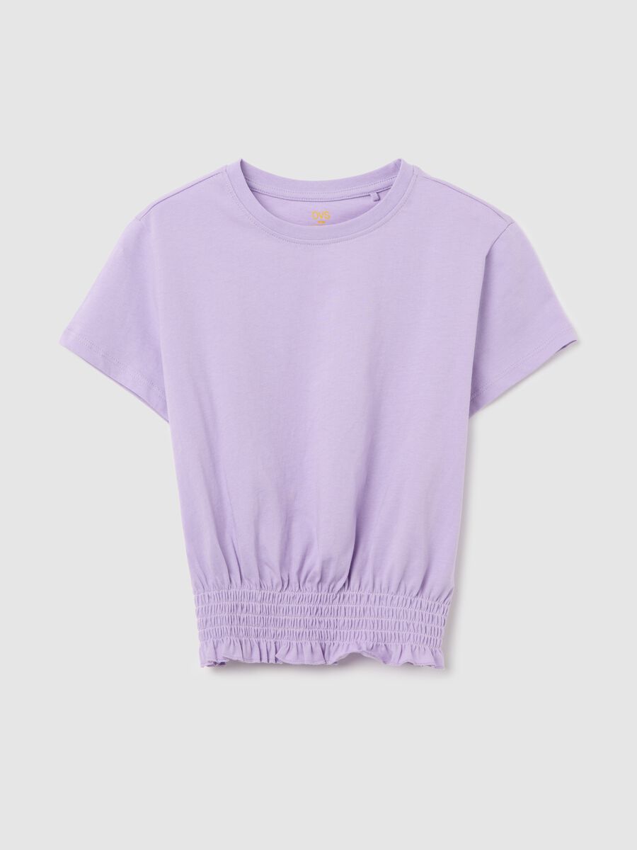 Lilac T-shirt in 100% cotton with short sleeves_3
