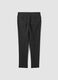 Grey slim-fit formal trousers in stretch viscose_5